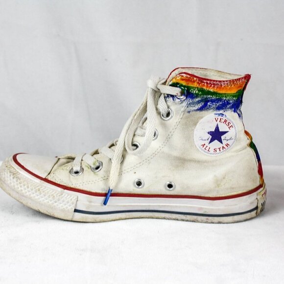 Converse All Star High Tops Rainbow Paint … - Picture 2 of 9